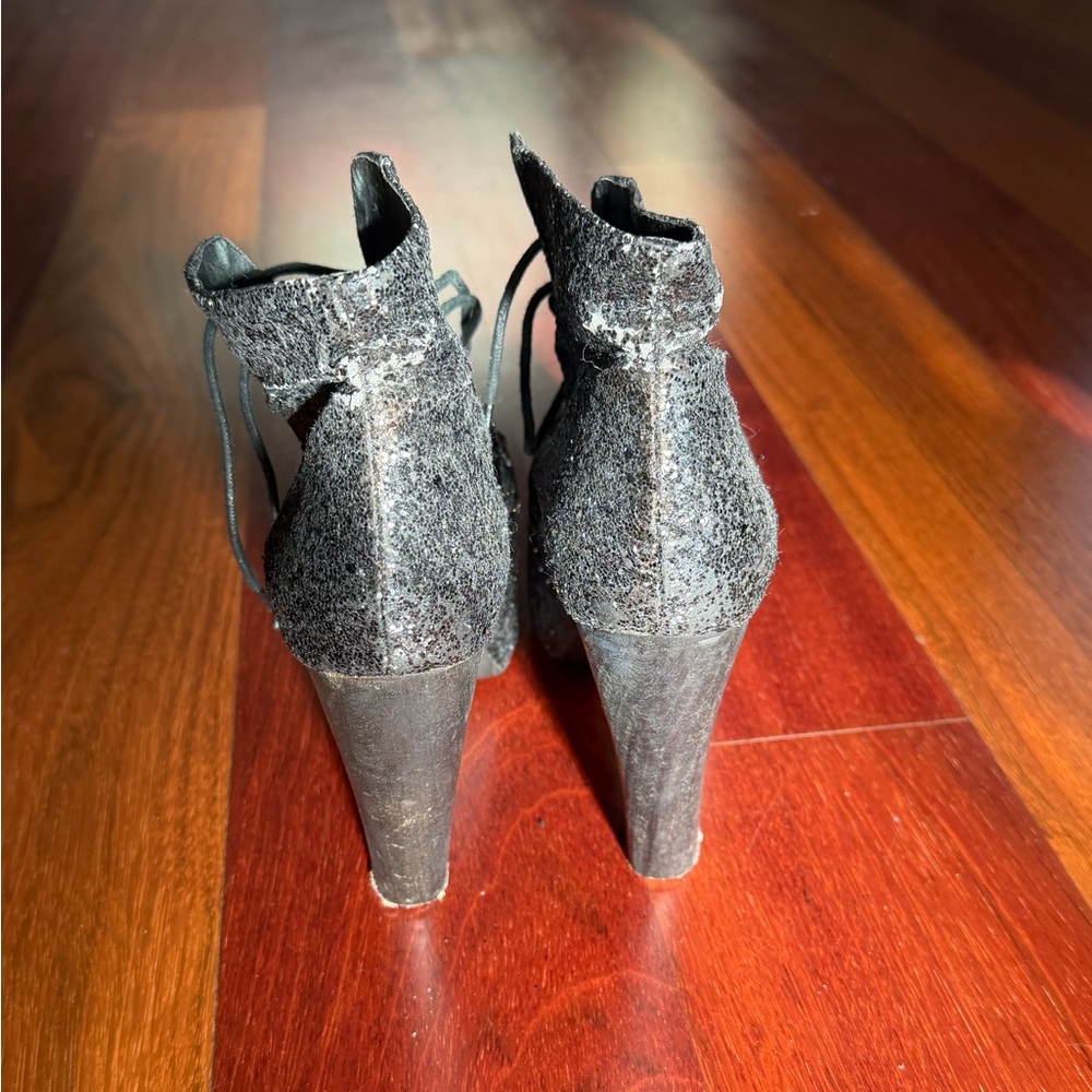 Jeffrey Campbell Lita Black Glitter Boots - Picture 6 of 8